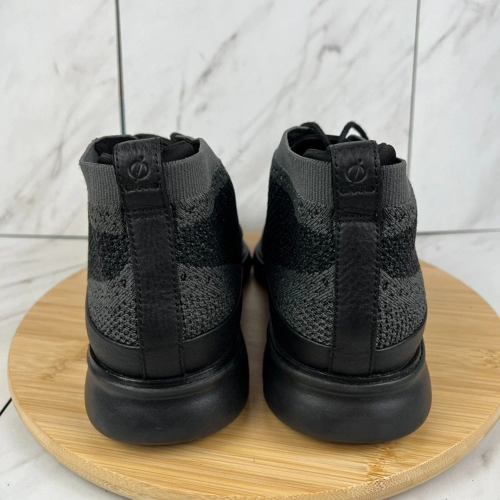 Cole Haan 2.Zerogrand Stitchlite Mens Size 13 M Black Knit Chukka Boots C28376